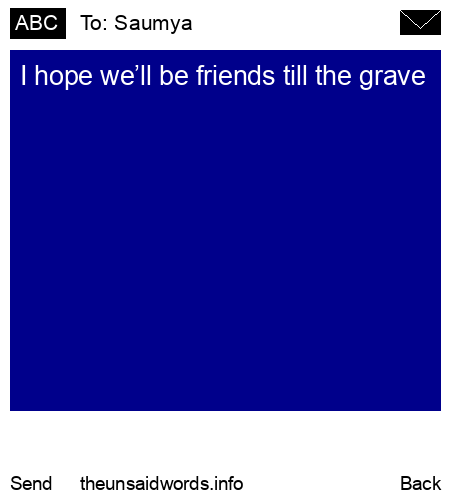 unsent message to Saumya