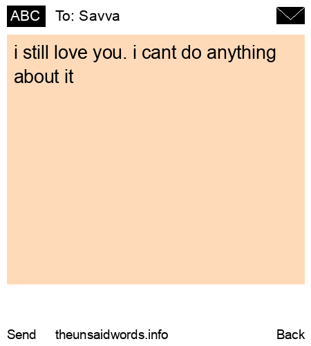 unsent message to Savva