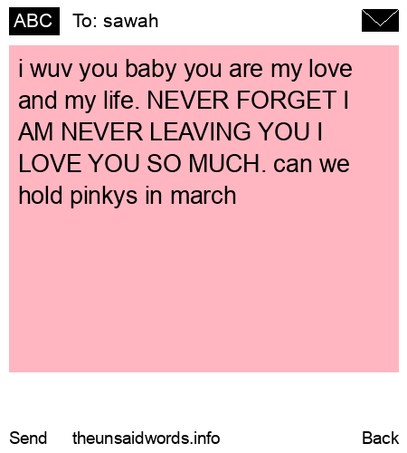 unsent message to sawah