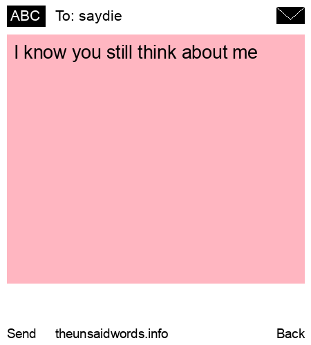 unsent message to saydie 