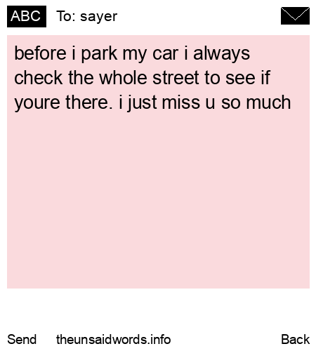 unsent message to sayer