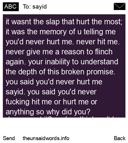 unsent message to sayid