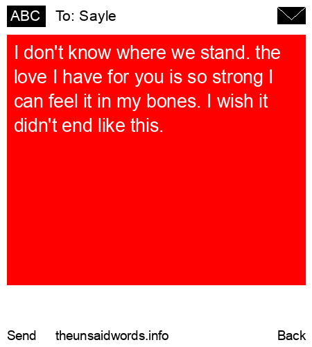 unsent message to Sayle