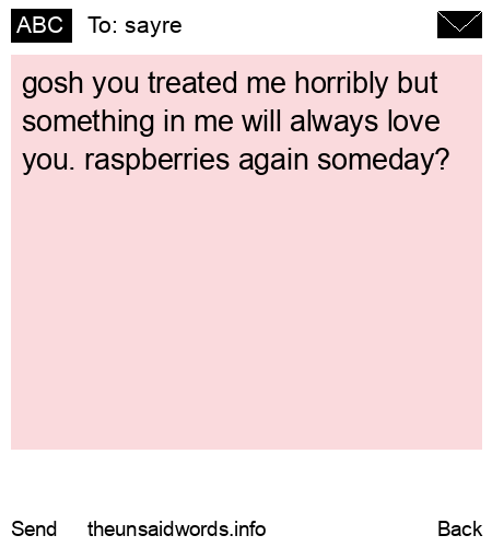 unsent message to sayre