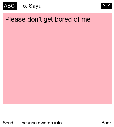 unsent message to Sayu