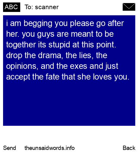 unsent message to scanner