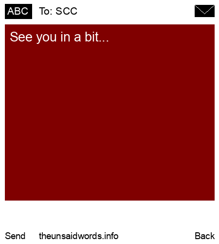 unsent message to SCC