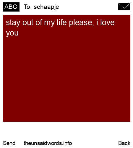 unsent message to schaapje
