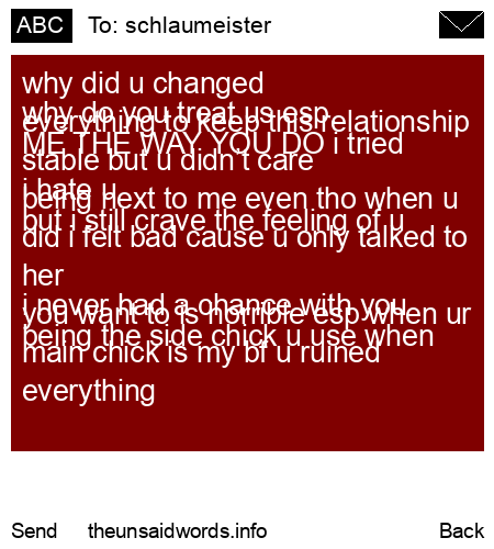 unsent message to schlaumeister