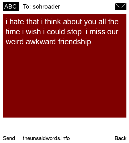 unsent message to schroader 