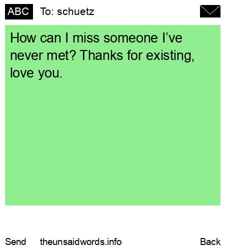 unsent message to schuetz