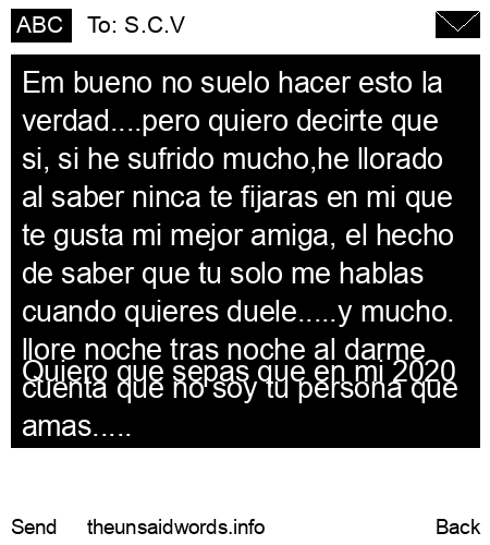 unsent message to S.C.V