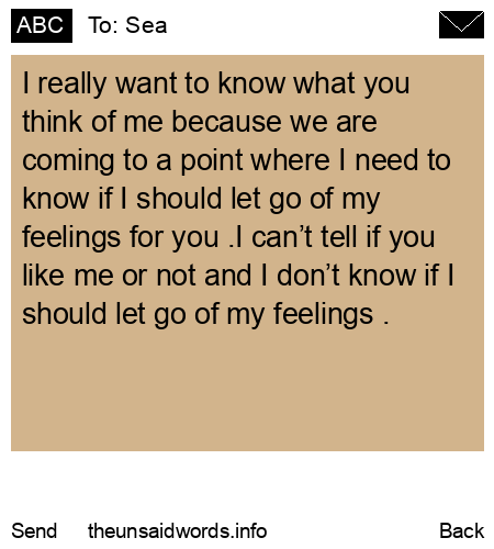 unsent message to Sea