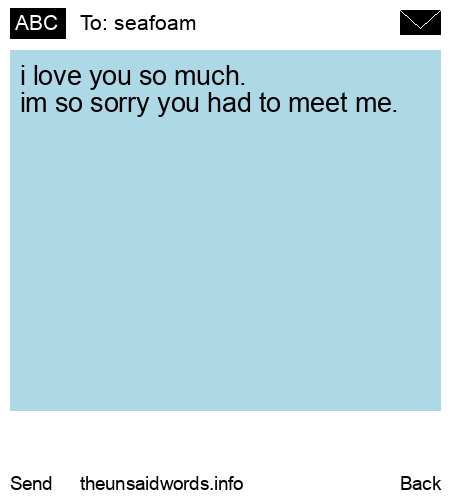 unsent message to seafoam