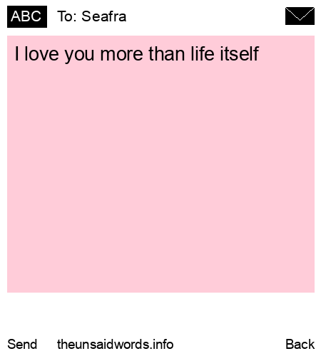 unsent message to Seafra