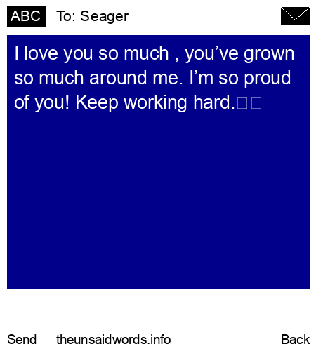 unsent message to Seager