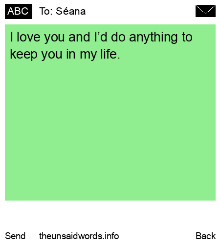 unsent message to Séana