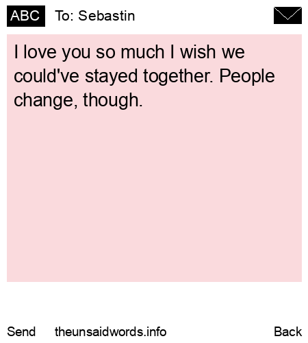 unsent message to Sebastin