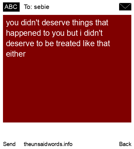 unsent message to sebie