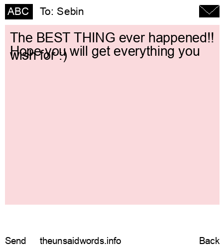 unsent message to Sebin