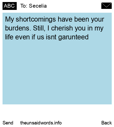 unsent message to Secelia