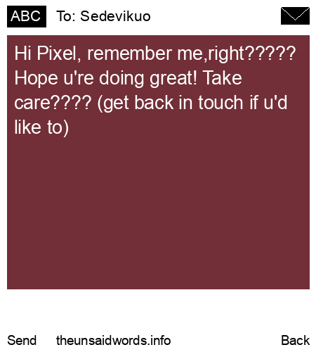 unsent message to Sedevikuo 