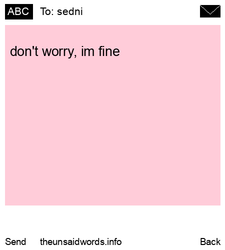 unsent message to sedni