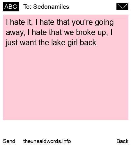 unsent message to Sedonamiles