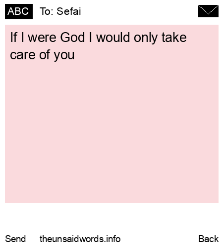 unsent message to Sefai