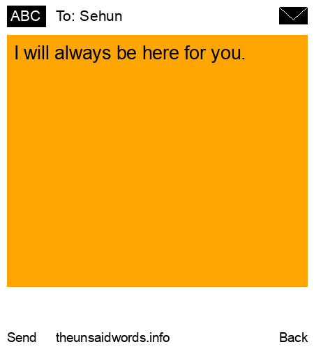 unsent message to Sehun
