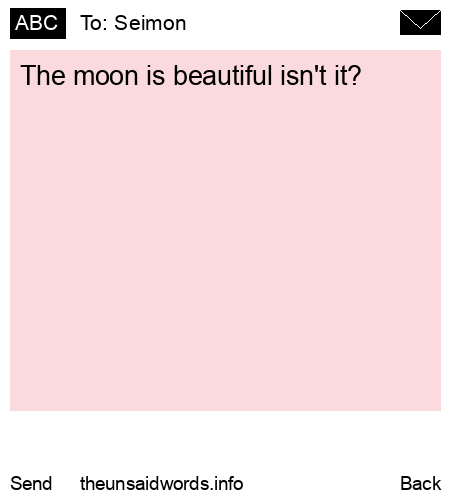 unsent message to Seimon