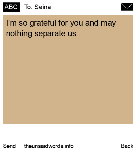 unsent message to Seina