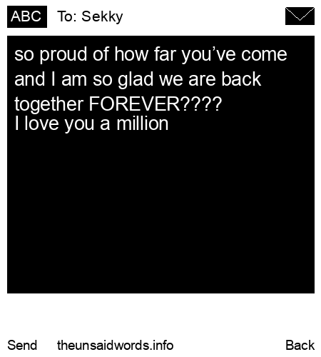 unsent message to Sekky