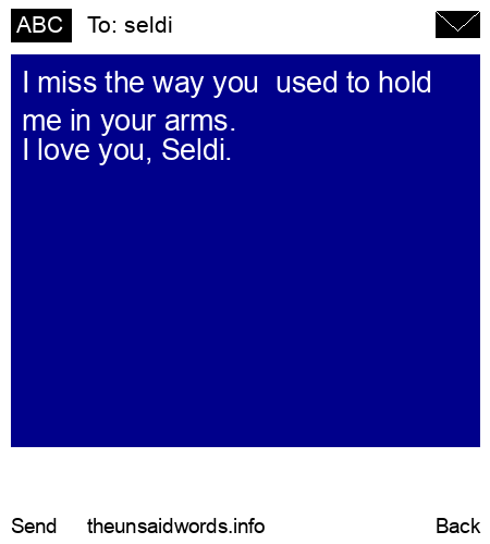 unsent message to seldi