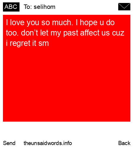 unsent message to selihom 