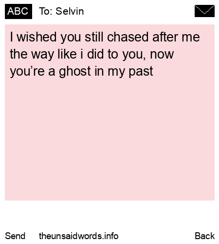 unsent message to Selvin 