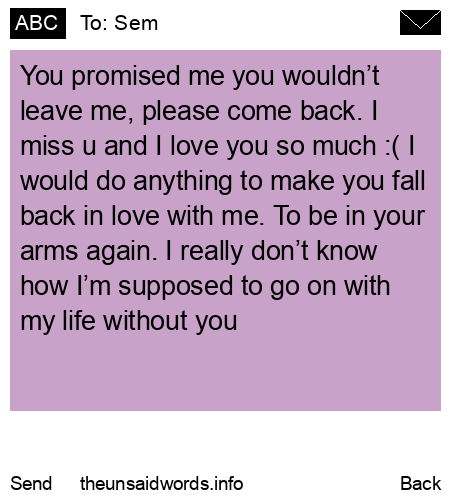 unsent message to Sem