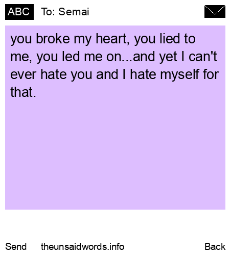 unsent message to Semai