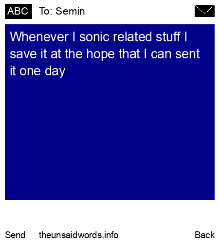 unsent message to Semin
