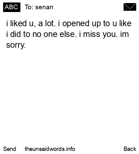 unsent message to senan