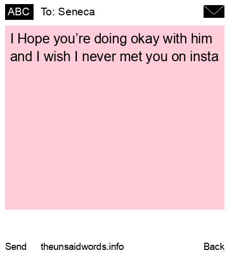 unsent message to Seneca