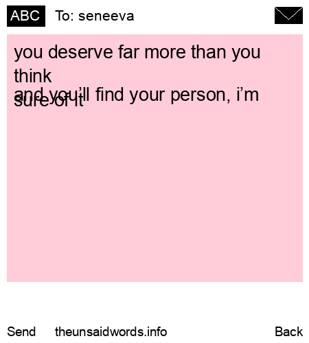 unsent message to seneeva