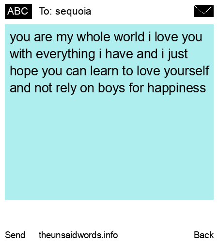 unsent message to sequoia