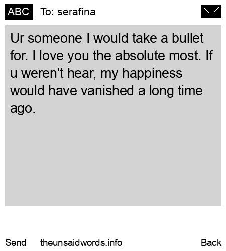 unsent message to serafina