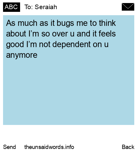 unsent message to Seraiah