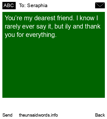unsent message to Seraphia