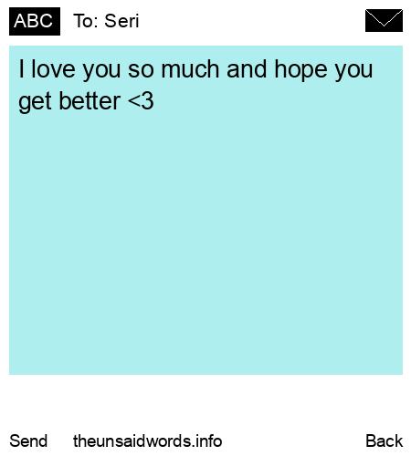 unsent message to Seri