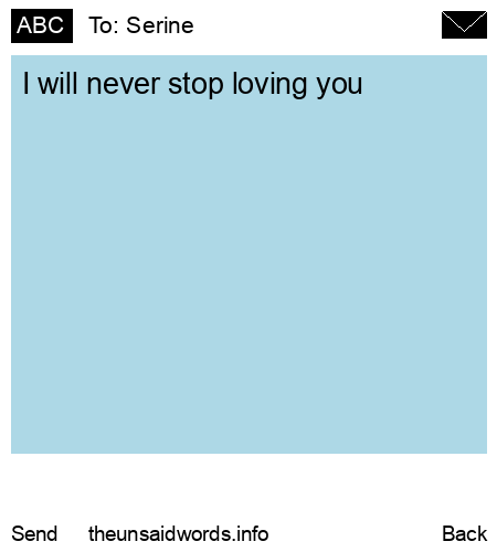 unsent message to Serine