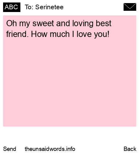 unsent message to Serinetee