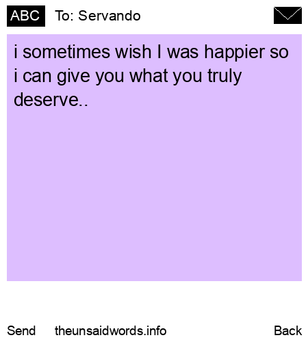 unsent message to Servando